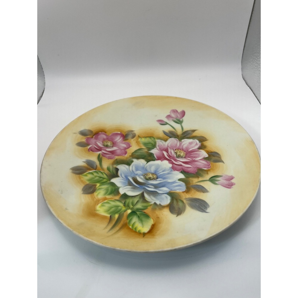 Vintage Lefton China Floral Plate SL 5936 Hand Painted Rose Ceramic Japan 1960s